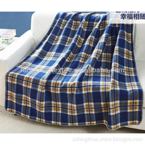 100 polyester checktryckt design polar fleece filt